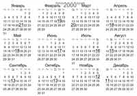 Календарь с датами полнолуний