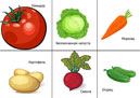 Карточки с овощами