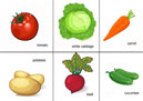 Cards - vegetables. Карточки с овощами.