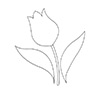 Нарисованный тюльпан