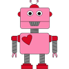 Розовый робот